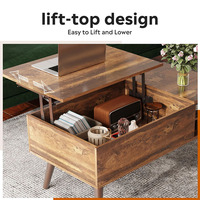 Table basse moderne avec étagère de rangement, table centrale en MDF, meubles de salon, fournisseur de meubles pour la maison