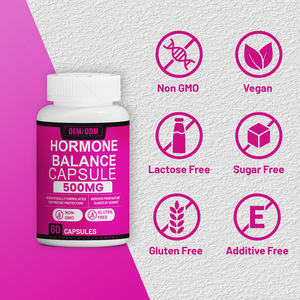 แคปซูลปรับสมดุลฮอร์โมนธรรมชาติสำหรับผู้หญิง OEM บรรเทาอาการ <span class=keywords><strong>PMS</strong></span> วิตามินเสริมสำหรับผู้หญิง อาหารเสริม <span class=keywords><strong>PMS</strong></span> - Product Image 3