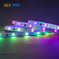 Bande lumineuse LED RGBIC adressable pleine couleur magique WS2811 SM16703 12V 24V avec IC externe, 30, 60, 96, 108 LED