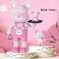 Blocs de construction pour salon, ornements de marée Abs 50cm Bearbrick ours Violent