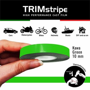 Strisce adesive Kawa Trim Green per auto 10 MM X 10 MT attrezzature per la riparazione del corpo - Product Image 1