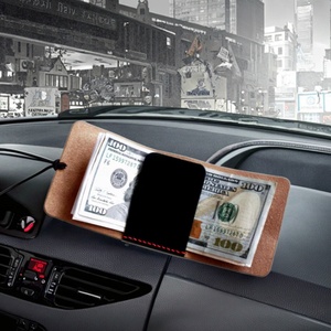 For Men's Slim <b>RFID</b> <b>Blocking</b> <b>Wallet</b> Zipper Closure Leather Short Nylon Lining Money Clip Receipt Holder Travel Presenter - Product Image 2