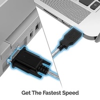 Conector USB a RS232 DB9, Adaptador USB 2.0 de 9 Pines, Cable FTDI