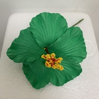 Fleur d'hibiscus artificielle R-16 Real Touch en PU, type Rosa-Sinensis, pour la décoration florale DIY, fêtes, mariages et maison