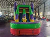 Maison de rebond de jeu de fête de carnaval avec bloc de piscine Combo gonflable château de saut bannière personnalisée trampoline gonflable