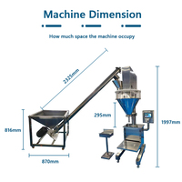 Machine de remplissage de poudre à vis sans fin haute précision pour épices, lait, cosmétiques, produits chimiques, conditionnement en bouteilles et sacs de 5 kg, avec pesage et dosage
