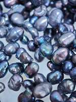 Chaîne de perles baroques violettes semi-finies