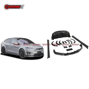 Accesorios para vehículos, cubierta <span class=keywords><strong>de</strong></span> <span class=keywords><strong>motor</strong></span> <span class=keywords><strong>de</strong></span> fibra <span class=keywords><strong>de</strong></span> <span class=keywords><strong>carbono</strong></span>, difusor trasero, actualización <span class=keywords><strong>de</strong></span> labio delantero a Kits <span class=keywords><strong>de</strong></span> cuerpo ancho <span class=keywords><strong>de</strong></span> estilo superior para <span class=keywords><strong>Tesla</strong></span> Model X - Product Image 2
