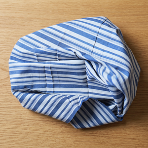 Tela de Algodón Khadi Orgánica Tejida a Mano, Peso Medio 240 GSM, Diseño de Rayas Azules Hecho a Mano, Secado Rápido, Ecológico y Transpirable - Product Image 1