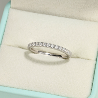 Moissanit Pinky Ring Silberschmuck Herren Halb-Eternity 925 Sterling 18k Vergoldet VVS Moissanit Damenring