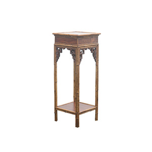 Soporte de flores de bambú estilo chino, mesa consola hecha a mano para sala de té, exhibición de bonsáis y orquídeas - Product Image 5