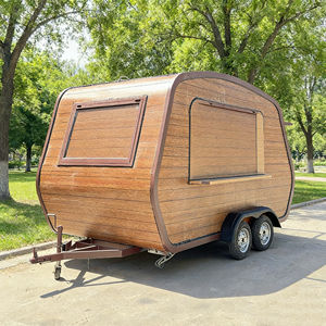 Chariot de restauration mobile classique vintage, conçu pour les startups de restauration, idéal pour les marchés nocturnes, les stands de rue, les snacks, les boissons et les pâtisseries. - Product Image 2