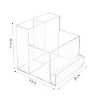 Vente en gros de support de rangement pour outils d'ongles, boîte de rangement transparente pour forets, étui de rangement pour tête de meulage et fournitures de manucure