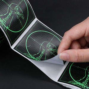 Bersaglio Tattico Rimovibile per Tiro, Adesivi Reattivi a Spruzzo Verde Fluorescente da 3 Pollici, Rotolo di Carta Autoadesiva per Tiro con l'Arco - Product Image 6