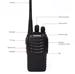 Baofeng-walkie-talkie 888s, venta al por mayor, de China, transceptor Ce, 16, Radio portátil, intercomunicador inalámbrico, Bf-888s, UHF, alta potencia