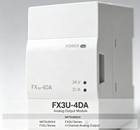 Unidad de Expansión de Salida Analógica Original para PLC FX3U-4AD, 24V DC 130mA