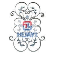Panel decorativo de hierro forjado para barandales de escaleras en espiral, postes de valla de hierro fundido y portones de valla, suministro de fábrica