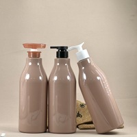 Bouteille Pompe en Plastique PET 1000ml Grande Capacité, Design Attrayant, Sans MOQ, En Stock, Pour Shampoing, Gel Douche, Après-Shampoing, Usage Domestique