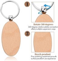 Kits DIY écologiques et imperméables pour enfants, porte-clés vierges en bois poli pour gravure laser (noms d'animaux), développement des compétences pratiques