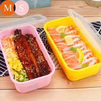 Vente en gros de boîte en plastique jetable de style japonais Plateau alimentaire rectangulaire en PP Boîte à lunch à emporter Bento Contenants alimentaires