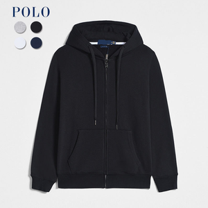 Polo décontracté en pur coton, motif uni, fermeture éclair, capuche, pour l'automne, taille oversize, homme femme, sweat à capuche double fermeture éclair # RL-034 - Product Image 5