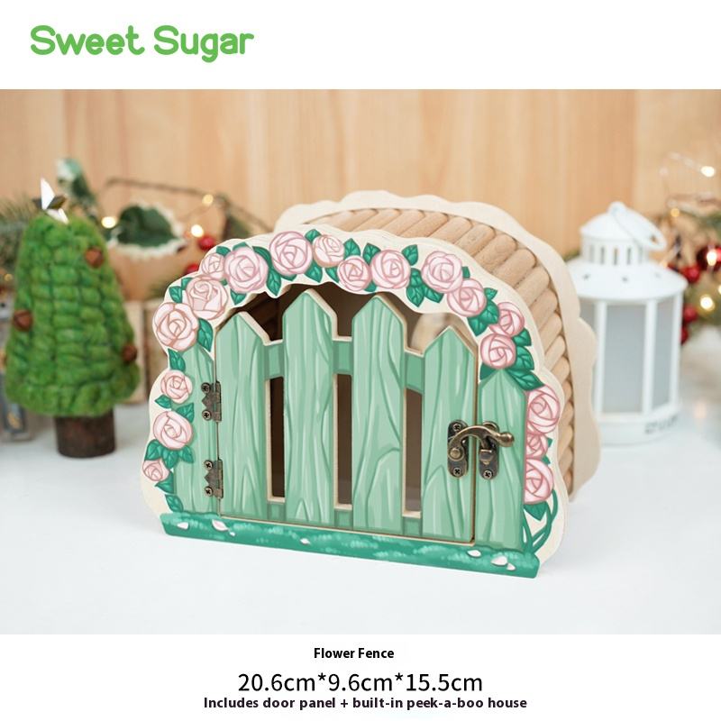 Clôture de fleurs [Combinaison de porte de Peeping externe]