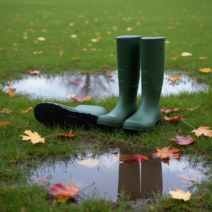 Bottes de pluie vertes Ttake, taille 41, hauteur genou, avec semelle noire - Product Image 3