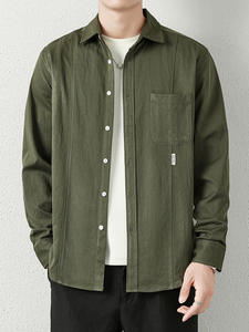 قميص رجالي جديد لخريف 2026 للتجارة الخارجية عبر الحدود، بأكمام طويلة وصف أزرار واحد، تصميم عصري فضفاض للعمل - Product Image 3