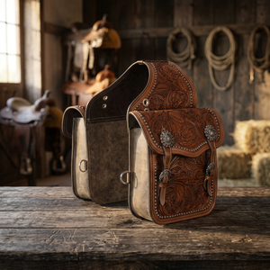 Bolsa de Cuero Genuino para Sillín de Caballo Estilo Western y Motocicleta, Hecha a Mano, Tallada a Mano, con Herrajes de Acero Inoxidable, Personalizada - Product Image 3