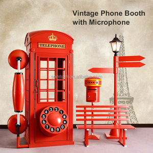 Nuovo stile decorazione della festa nuziale ferro vecchio metallo antico retrò fatto a mano London Red <span class=keywords><strong>Phone</strong></span> Box <span class=keywords><strong>Booth</strong></span>