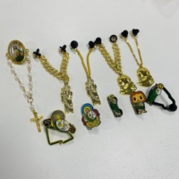 Fabricant chinois de pendentifs en métal San Judas de haute qualité, personnalisés, avec chaîne dorée pour chapeau