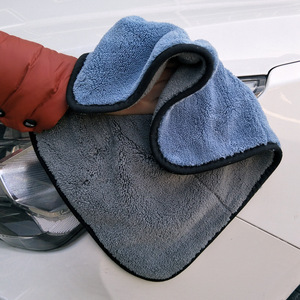 Coral Fleece Car <b>Cleaning</b> Towel 45x38 Cm Absorbent <b>Microfiber</b> Wash <b>Cloth</b> For Auto Detailing - Product Image 2