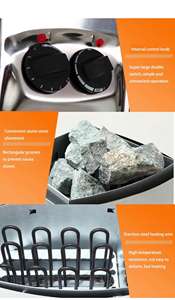 オリジナルHarviaサウナバスマシンサウナアクセサリーセットホームパーソナルヒーターサウナストーブハマムスパバスコントローラー付き - Product Image 2