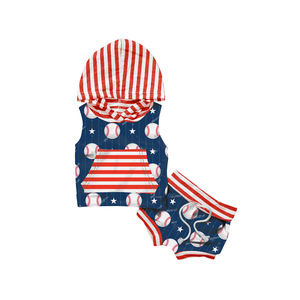 Ensemble de vêtements à capuche pour bébé garçon et fille, été, nouveau-né, unisexe, 2 pièces, TZ-121-ZXG - Product Image 2