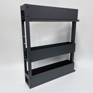 Support de rangement moderne en métal pour bouteilles et bocaux, à 3 niveaux avec plateau coulissant, accessoires pour armoires de cuisine, rangement vertical pour épices 02 - Product Image 3