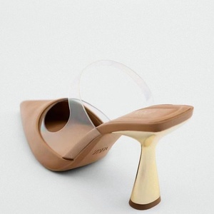 2022 Summer New Women's <b>Shoes</b> Pointed Patch Apricot Light Cut High Heels Apricot - Product Image 2