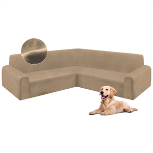 <span class=keywords><strong>Copridivano</strong></span> Elasticizzato in Velluto Color Kaki Chiaro <span class=keywords><strong>per</strong></span> Camere degli Ospiti, Resistente a Cani e Gatti - Product Image 1