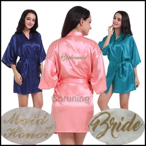 <span class=keywords><strong>Robe</strong></span> de nuit Kimono pour femmes, vêtements <span class=keywords><strong>d</strong></span>'été, chemises de nuit, pyjama pour mariée et <span class=keywords><strong>demoiselle</strong></span> <span class=keywords><strong>d</strong></span>'<span class=keywords><strong>honneur</strong></span>, <span class=keywords><strong>Robe</strong></span> de bain pour dames, nouvelle collection, - Product Image 3