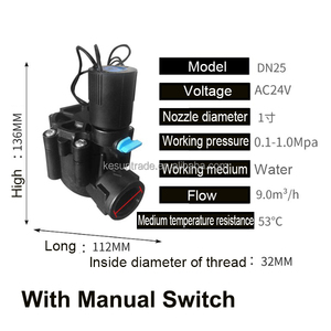 Vanne solénoïde intelligente à zones pour irrigation <span class=keywords><strong>goutte</strong></span> à <span class=keywords><strong>goutte</strong></span> agricole 24V, filetage interne en nylon noir, pour jardin moderne, serre et terres agricoles - Product Image 3