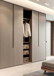 Fabricant de meubles sur mesure Meubles de chambre à coucher Armoire moderne modulaire en bois Design Garde-robe de chambre Style minimaliste - Product Image 5