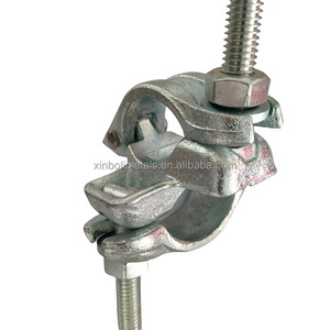 라운드 디스크 버클 레이어 링록 비계 시스템 Q235 48.3mm 단조 더블 커플러 아연 도금 회전 빔 클램프 - Product Image 2