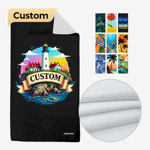 Toalla de Playa Extra Grande de Microfibra con Tejido Waffle, Súper Absorbente, Libre de Arena, con Logotipo Impreso, para el Verano, de la Marca Ource Factory - Product Image 1