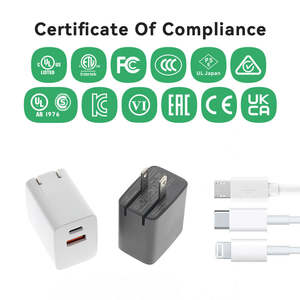 Para Merryking 20W Cargador de pared USB plegado Top 5 Productos calientes Pd Qc 3,0 para cargador de teléfono celular <span class=keywords><strong>Anker</strong></span> con protección OTP y Ovp - Product Image 3