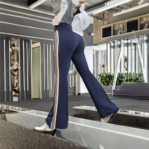 2026 <b>Fashion</b> Striped Full-Length Contrast-Stitch High Elastic Waist Yoga Flare Pants Custom Logo Butt Lifting <b>Leggings</b> - Product Image 3