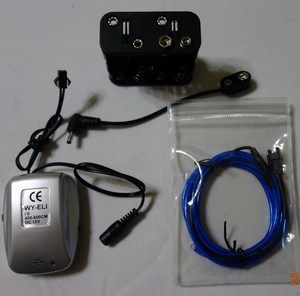 Cable <span class=keywords><strong>EL</strong></span> con inversor de cable <span class=keywords><strong>EL</strong></span> intermitente controlado por voz, adecuado para uso en bares/escenarios de KTV. Se ilumina al ritmo de la música. - Product Image 3