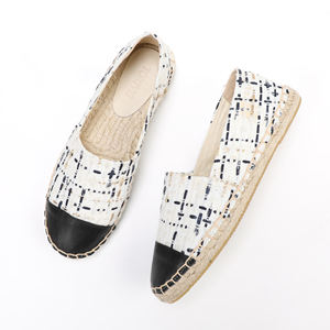 Nuevo Estilo, Espadriles de Tweed para Mujer, Mocasines Sin Cordones, Cómodos, Ligeros, Casuales, Suministro Directo de Fábrica, Logotipo Personalizado al por Mayor - Product Image 1