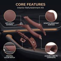 Lot de 7 poignées de porte intérieures améliorées anti-adhésives pour BMW Série 5 F10 F11 F18 520 525 51417261929 Kit de couvre-poignées Moka