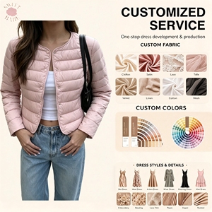 Trendy <b>Women</b> <b>Lightweight</b> Quilted <b>Jacket</b> Round Collar Single Breasted Short Winter Outerwear Casual Daily Slim Fit Warm Coat - Product Image 1