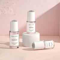 Flacon cosmétique transparent en PETG de 15 ml avec bouchon pompe blanc, rechargeable, vide, pour sérum et essence