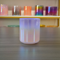 Ensemble de bols chantants en cristal arc-en-ciel Aurora HF 432Hz 440Hz - Bol chantant en quartz pur à 99,99% pour la guérison sonore et la méditation